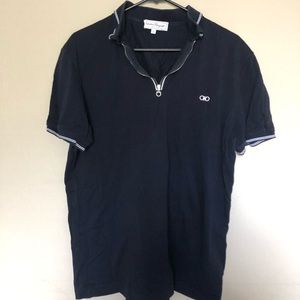 Salvator Ferragamo zip up polo